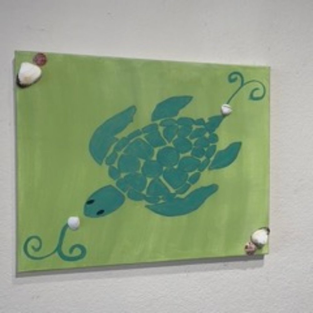 Turtle Canvas Painting 24x30in